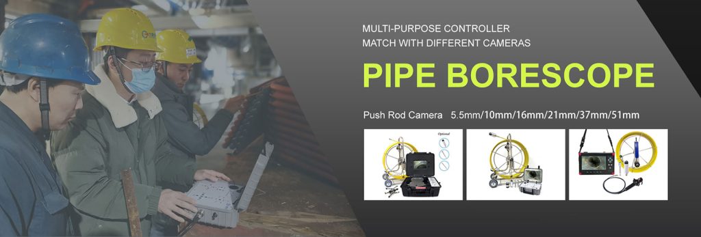 pipe inspection push rod camera tools