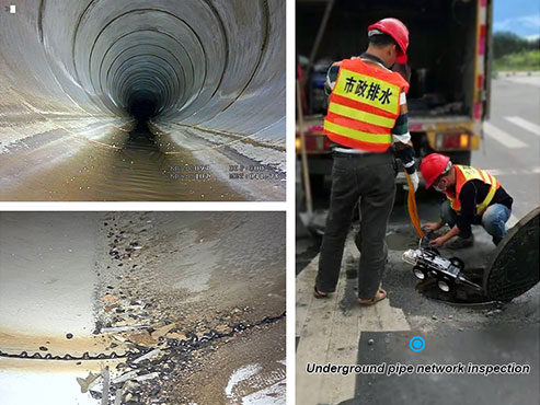 cctv pipe trenchless inspection camera