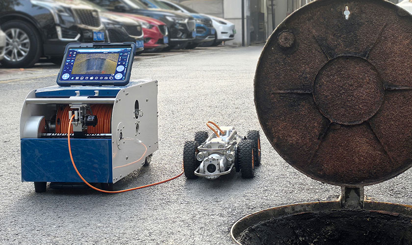 cctv pipeline crawler robot