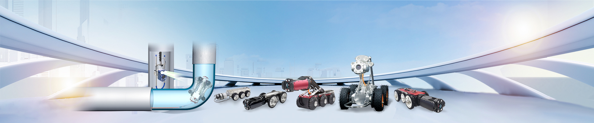 cctv pipe inspection crawler