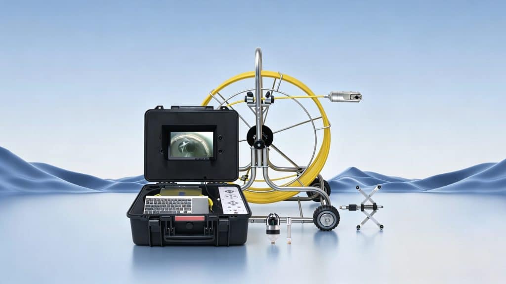 portable pipe inspection push rod camera